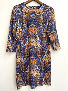 J. McLaughlin Sophia Safaria dress Catalina cloth multicolor giraffe zebra large